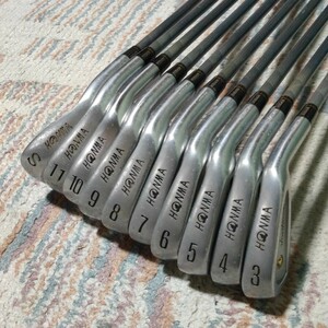 (黄638)HONMA ホンマ ゴルフクラブ アイアン 10本セット LB-606 3~11.S R-1