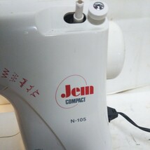 送料無料(2M366)ジャノメ Jem COMPACT コンパクトミシン N-105 639型 中古品 _画像4