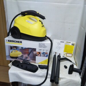送料無料(３M321)KARCHER　ケルヒャー　家庭用 スチームクリーナー 　SC1000　 箱・アタッチメント付き　高圧洗浄機　掃除