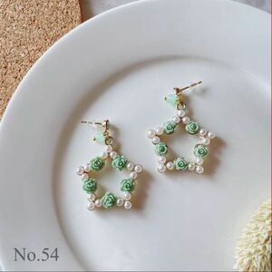 ☆プレナイトの可愛いピアス☆天然石！ハンドメイド no.54