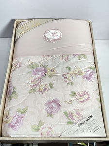 ● 格安出品 未使用 西川産業 HANAE MORI 合繊掛ふとん 肌掛 140×190cm 綿100% 花柄 布団 シングル 掛け布団 寝具 ふとん 【訳アリ】ef962