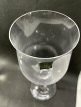 ★コレクター必見 未使用品 HOYA CRYSTAL ワイングラス 2客 箱付 酒器 ガラス製食器 コレクション N881_画像3