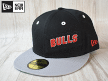 ★未使用品★NEW ERA ニューエラ NBA CHICAGO BULLS シカゴ ブルズ 59FIFTY 7-1/2 59.6cm フラットバイザー キャップ 帽子 USモデル H174_画像1