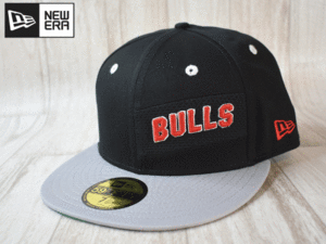 ★未使用品★NEW ERA ニューエラ NBA CHICAGO BULLS シカゴ ブルズ 59FIFTY 7-1/2 59.6cm フラットバイザー キャップ 帽子 USモデル H174