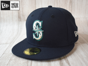 ★未使用品★NEW ERA ニューエラ MLB SEATTLE MARINERS マリナーズ 59FIFTY 7-1/8 56.8cm フラットバイザー キャップ 帽子 USモデル A282