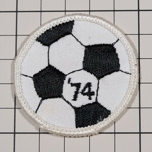 AP40 サッカーボール 刺繍 丸形 70s ビンテージ ワッペン パッチ