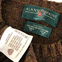 (k) ALAN PAINE シェットランド イギリス製 ニットセーター 茶 ブラウン サイズ40 クルーネック 長袖 _画像9