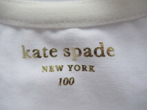 新品★ケイトスペード★ボウプリント長袖Tシャツ★100★白★キラキラプリント★リボン・フリル★kate spade NEW YORK_画像4