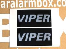 VIPER バイパー セキュリティ カー アラーム ステッカー 2枚1組 内貼り/外貼り兼用 送料無料 即決 新品 保管品 クリフォード ホーネット_画像1