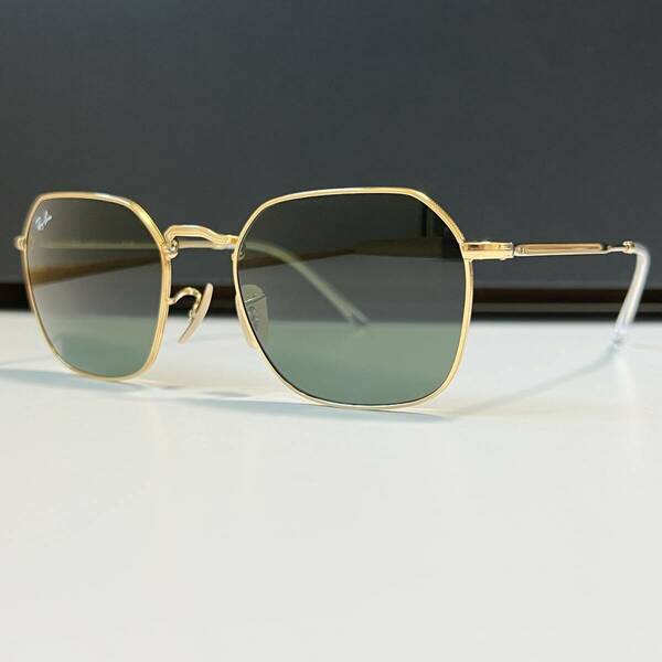 美品◆Ray-Ban レイバン JIM ジム 希少モデル サングラス RB3694 001/31 53□20 145 3N ゴールド G-15 GOLD