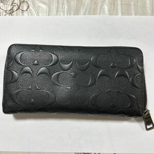 コーチ 長財布 ラウンドファスナー ブラック COACH