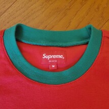 18SS Supreme Waffle Ringer Mサイズ ワッフル リンガー Tシャツ 刺繍 ロゴ _画像6