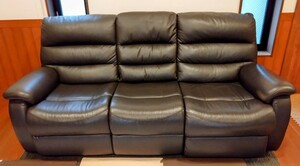 3 person for electric table attaching reclining sofa (Nbi Lee ba2 leather DBR)