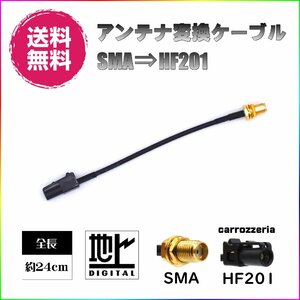 BUST BEAT 地デジ カロッツェリア カーナビ アンテナ 変換 ケーブル SMA HF201 ワンセグ 1セグ フルセグ 12セグ 対応