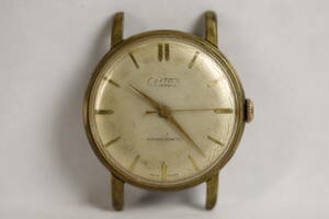 （B115）1950年代　スイス製　手巻き時計　Cortez　コルテッツ　17石　メンズ　金色　アンティーク　ジャンク品　委託品