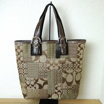 ◆ごえん堂◆中古・美品◆COACH/コーチ◆トートバッグ　パッチワーク　ワンショルダー　シグネチャー◆8_画像1