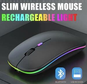 Bluetoothワイヤレスマウス充電発光2.4g usbヤレスマウス