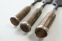 2204_2【送料無料】追い入れ鑿　3本セット　越千代　 　japanese carpenter chisel nomi _画像2