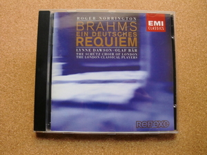 ＊【CD】ロジャー・ノリントン指揮／ブラームス A GERMAN REQUIEM 他（0777 7 54658 2 2）（輸入盤）