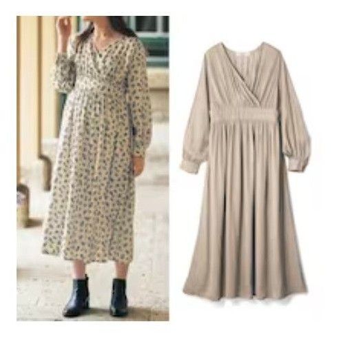 マタニティサイズ カシュクールワンピース
