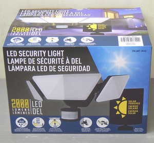 未使用開梱品 LED ソーラー 人感 センサー ライト 2000ルーメン 3面可動式