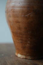 古い黄釉の手付きオイルポット / 1800年代(19世紀)・南フランス / アンティーク 古道具 民陶_画像5