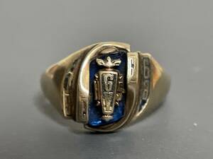 3.9g JOSTEN Justin 10K college ring 1968 GV 10 gold Gold 