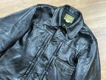 未使用品 THE REAL McCOY'S リアルマッコイズ JOE McCOY SINGLE-POCKET LEATHER SPORTS JACKET ホースハイド スポーツジャケット 馬革 36_画像3