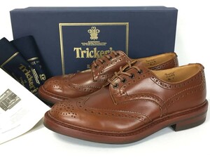 未使用品 Tricker's トリッカーズ M6518-D Marron Antique Derby Brogue ダービー ブローグ マロンアンティーク UK8.5 付属完備