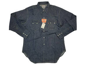 未使用品 サイズXL バレンシア製 LEVI'S リーバイス 7205-1018 ショートホーン デニム ウエスタンシャツ 555