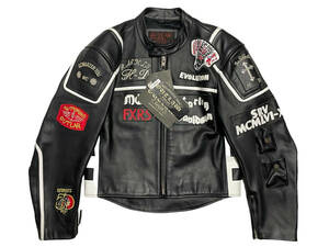 未使用品 42 OUTLAW アウトロー MMR LEATHER JACKET レザージャケット マルボロマン 米国産最高級厚牛革 カウハイド (株)光輪モータース