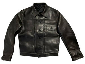 未使用品 38 焦茶 WAREHOUSE ウェアハウス 2147 1ST TYPE LEATHER JACKET ファースト タイプ レザージャケット ホースハイド 馬革