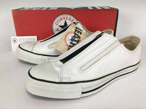  dead stock 90s USA made CONVERSE ALL STAR Z LOW all Star leather Zip white white US8 26.5cm