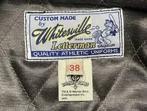 美品 38 WHITESVILLE ホワイツビル WV11191 LOONEY TUNES ROAD RUNNER AWARD JACKET アワードジャケット スタジャン ロードランナー_画像4