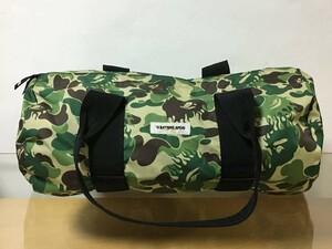 A BATHING APE アベイシングエイプ fire camo ファイヤーカモ 猿迷彩 ボストンバッグ ドラムバッグ