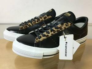 未使用品 日本製 CONVERSE ONE STAR LPD OX BLACK コンバース ワンスター レオパード US7.5 26cm