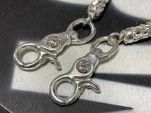 新品仕上げ アローズ保証書付属 CHROME HEARTS クロムハーツ CHAIN ROLLER ローラーチェーン ウォレットチェーン 9リンク 2クリップ_画像4