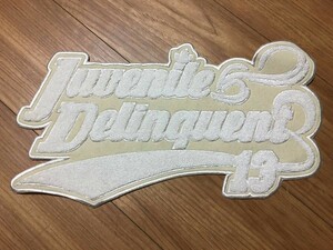 未使用品 JUVENILE DELINQUENT ジュベナイルデリンクエント 刺繍 ワッペン 白 非売品 レア