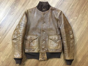 FREEWHEELERS LEATHER TOGS MFG. CO. レザートグス 1928’s TYPE A-1 jacket ファーストモデル ホースハイド 馬革 ブラウン サイズ36