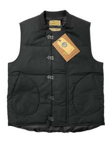 未使用品 42 BUZZ RICKSON'S バズリクソンズ BR13937 William Gibson BLACK JUNGLE CLOTH MILITARY DOWN VEST U.S.N ダウンベスト デッキ