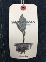 未使用下げ札付き SASSAFRAS ササフラス SF-13815 FALL LEAF PANTS 13.5OZ DEMIM INDIGO フォールリーフパンツ インディゴ サイズS_画像5