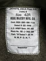 極美品 20周年記念 42R THE REAL McCOY'S リアルマッコイズ MJ8117 PILE FIELD JACKET M-1943 M-43 パイル フィールド ジャケット オリーブ_画像6