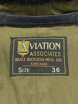 未使用品 36 Buzz Rickson's AVIATION ASSOCIATES JUNGLE CLOTH G-1 BR14129 バズリクソンズ フライトジャケット ジャングルクロス_画像6