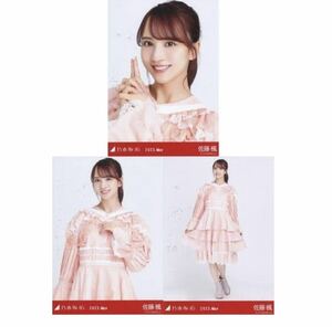 【2/21-2】乃木坂46 公式グッズ 生写真 3枚 コンプ ヨリチュウヒキ 佐藤楓　スペシャル衣装37 乃木坂46 2023.May