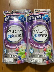 新品未使用ハミング消臭実感Wパワー柔軟剤詰め替え用アクアティックフルーツ400ml