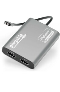 Plugable USB-C グラフィック変換アダプタ Apple Silicon　チップ搭載 Mac デュアル 4K@60Hz HDMI ディスプレイ接続 DisplayLink 