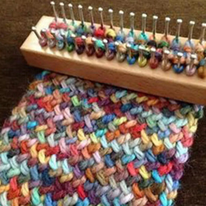 1セット 16x4cm 木製ボード 編み機 編み物ツール ショールメーカー DIY 手作り 簡単織りツール