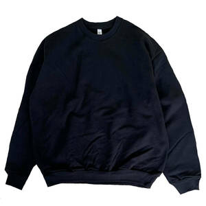 LOS ANGELES APPAREL　14oz FLEECE CREW　ロサンゼルスアパレル クルーネック スウェット ブラック　XLサイズ　14oz FLEECE MADE IN USA