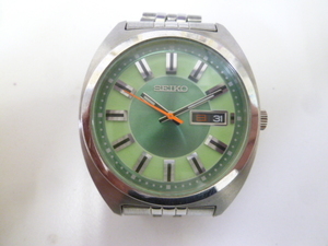 ＃33069 【中古不動品】 SEIKO セイコー メンズ 腕時計 7N43-0BP0 デイデイト 3針 蓄光 グリーン系文字盤 クォーツ