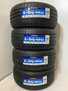 保管袋付【送料無料】未使用品 ４本セット 225/40R19 93W XL(SGY100-14)GOODYEAR E-Grip RVF02 225/40/19 ミニバン用　2020年～